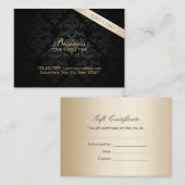 Carte De Réduction Certificat-primes potelés de damassé foncée (Devant / Derrière)