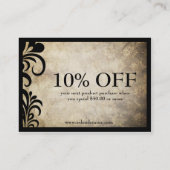 Carte De Réduction Certificat-primes sophistiqués modernes de salon (Dos)