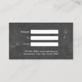 Carte De Réduction Certificats-cadeaux Rustique Chalkboard Dandelion (Dos)