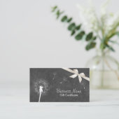 Carte De Réduction Certificats-cadeaux Rustique Chalkboard Dandelion (Debout devant)