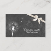 Carte De Réduction Certificats-cadeaux Rustique Chalkboard Dandelion (Devant)