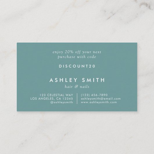 Carte De Réduction Champ Fleur sauvage élégant (Dos)