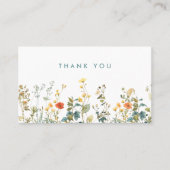 Carte De Réduction Champ Fleur sauvage élégant (Devant)