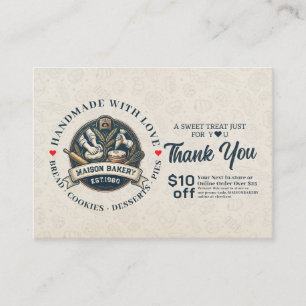 Carte De Réduction Chef Pâtissier Boulangerie Pâtisserie Merci Code P