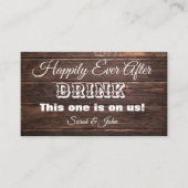 Carte De Réduction Chêne Rustique unique Mariage de chêne Billet de b (Devant)