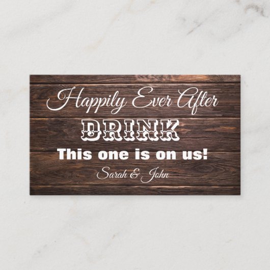 Carte De Réduction Chêne Rustique unique Mariage de chêne Billet de b (Devant)