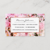 Carte De Réduction Chic Joli Push Pink Rose Floral (Dos)