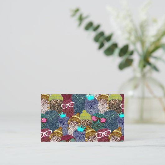 Carte De Réduction Chouette dans la couronne (Debout devant)