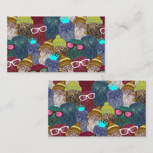 Carte De Réduction Chouette dans la couronne (Devant / Derrière)