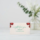 Carte De Réduction Christmas Discount Card – Festive Holiday Savings (Debout devant)