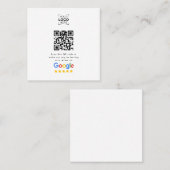 Carte De Réduction Code QR de l'avis de Google sur l'entreprise (Devant / Derrière)
