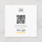 Carte De Réduction Code QR de l'avis de Google sur l'entreprise (Devant)