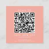 Carte De Réduction Code QR de remerciement avec logo Avery Minimal Bl (Dos)