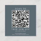 Carte De Réduction Code QR du logo bleu marine foncé AVERY Merci (Dos)