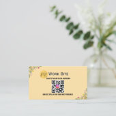 Carte De Réduction Code QR Instagram Merci Wildflower (Debout devant)
