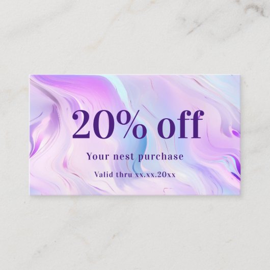 Carte De Réduction Code qr rose violet entreprise (Devant)