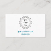 Carte de réduction Coeur turquoise Garland (Dos)