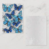 Carte De Réduction Composition des White and Blue Butterflies (Devant / Derrière)