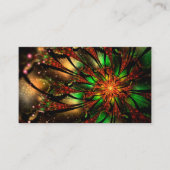 Carte De Réduction Conception Abstraite des fleurs fractales. (Devant)