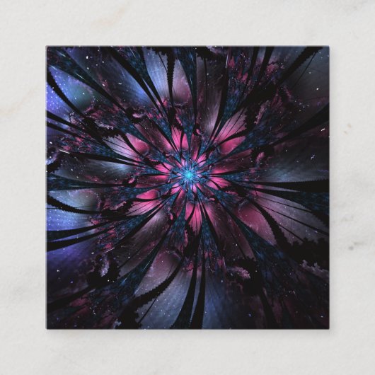 Carte De Réduction Conception Abstraite des fleurs fractales. (Devant)