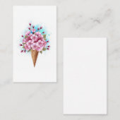 Carte De Réduction Cône rose Sakura crème glacée gaufre (Devant / Derrière)