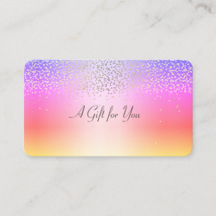 Carte De Réduction Confetti Ombré Moderne Élégant et Brillants