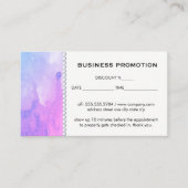 Carte De Réduction Couleur d'eau promotionnelle (Devant)