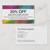 Carte De Réduction Couleurs demi-teintes (carte de réduction) (Devant / Derrière)