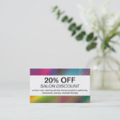 Carte De Réduction Couleurs demi-teintes (carte de réduction) (Debout devant)