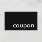 Carte De Réduction coupon. (Dos)