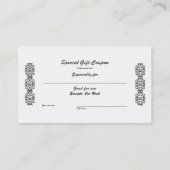 Carte De Réduction Coupons pour vous donner (Dos)