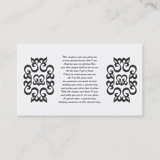 Carte De Réduction Coupons pour vous donner (Devant)