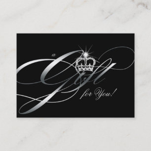 Carte De Réduction Couronne d'argent de noir de certificat-prime de