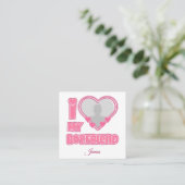Carte De Réduction Custom I Love My Boyfriend - Ajouter photo et nom (Debout devant)