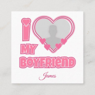 Carte De Réduction Custom I Love My Boyfriend - Ajouter photo et nom