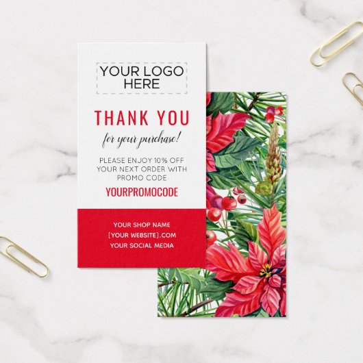 Carte de réduction de code promo personnalisée de  (Bureau)