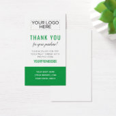 Carte de réduction de code Promo personnalisée ver (Bureau)