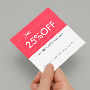 Carte de réduction de coupon affaires de typograph