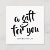 Carte de réduction de coupon de script blanc moder (Devant)
