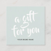 Carte de réduction de coupon de script bleu clair (Devant)