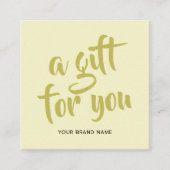 Carte de réduction de coupon de script jaune moder (Devant)