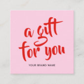 Carte de réduction de coupon de script rose modern (Devant)