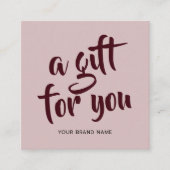 Carte de réduction de coupon de script rose modern (Devant)