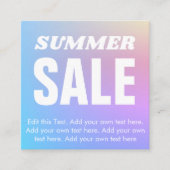 Carte de réduction de vente Rainbow Gradient (Devant)