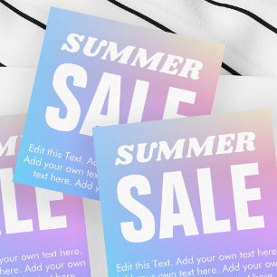 Carte de réduction de vente Rainbow Gradient