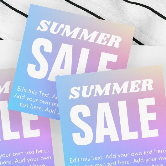 Carte de réduction de vente Rainbow Gradient