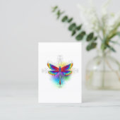 Carte De Réduction Dragonfly en arc-en-ciel (Debout devant)