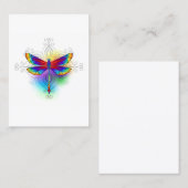 Carte De Réduction Dragonfly en arc-en-ciel (Devant / Derrière)