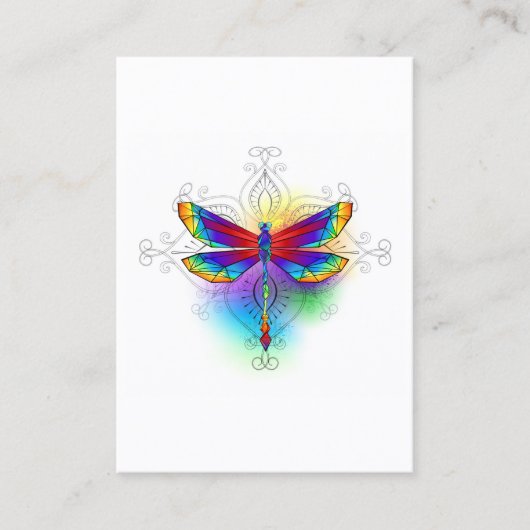 Carte De Réduction Dragonfly en arc-en-ciel (Devant)