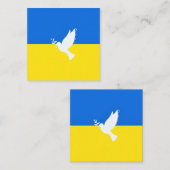 Carte De Réduction Drapeau de l'Ukraine - La colombe de la paix - Lib (Devant / Derrière)
